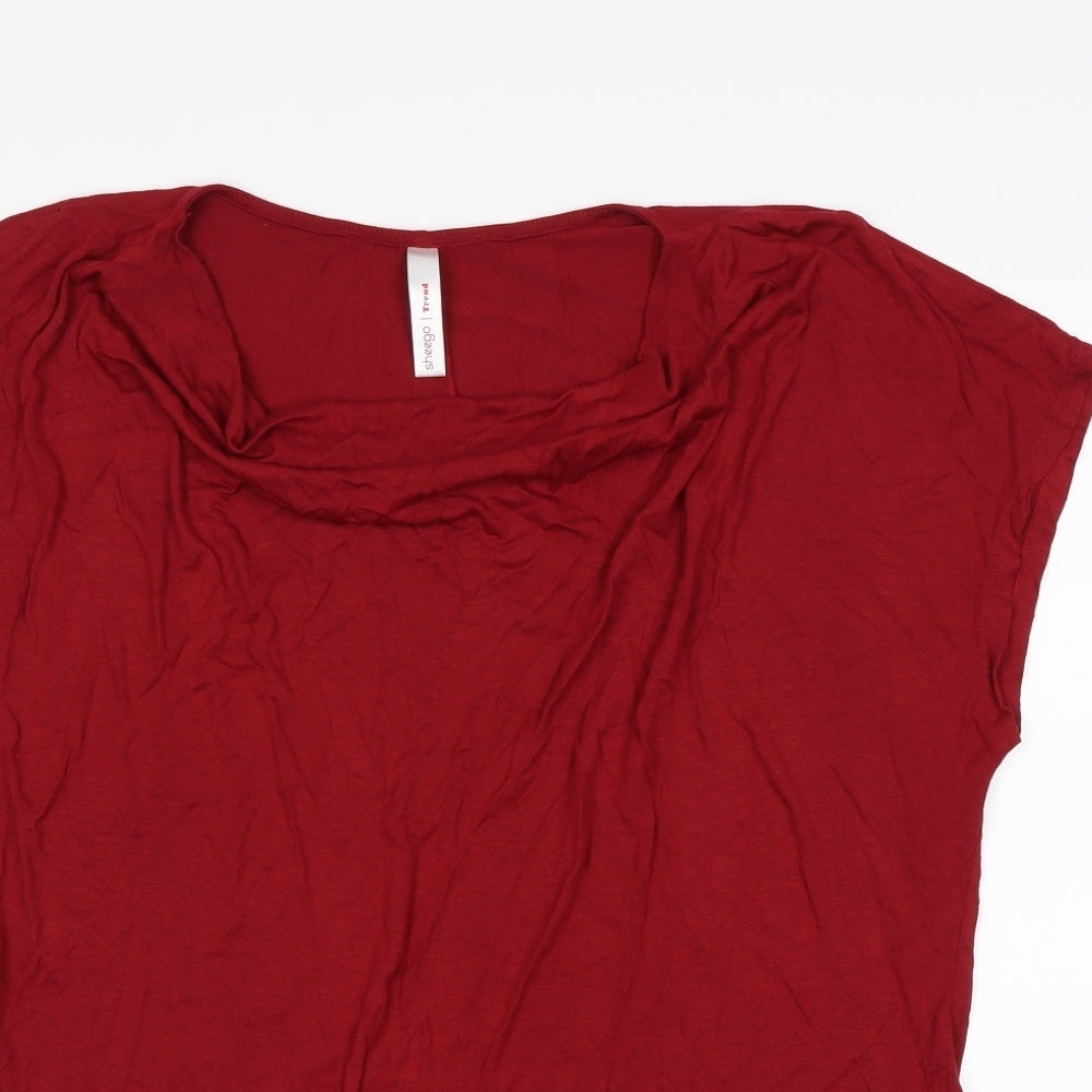 Sheego Womens Red   Basic T-Shirt Size 18
