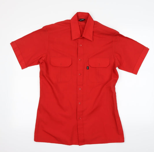 Nico Mens Red    Button-Up Size M