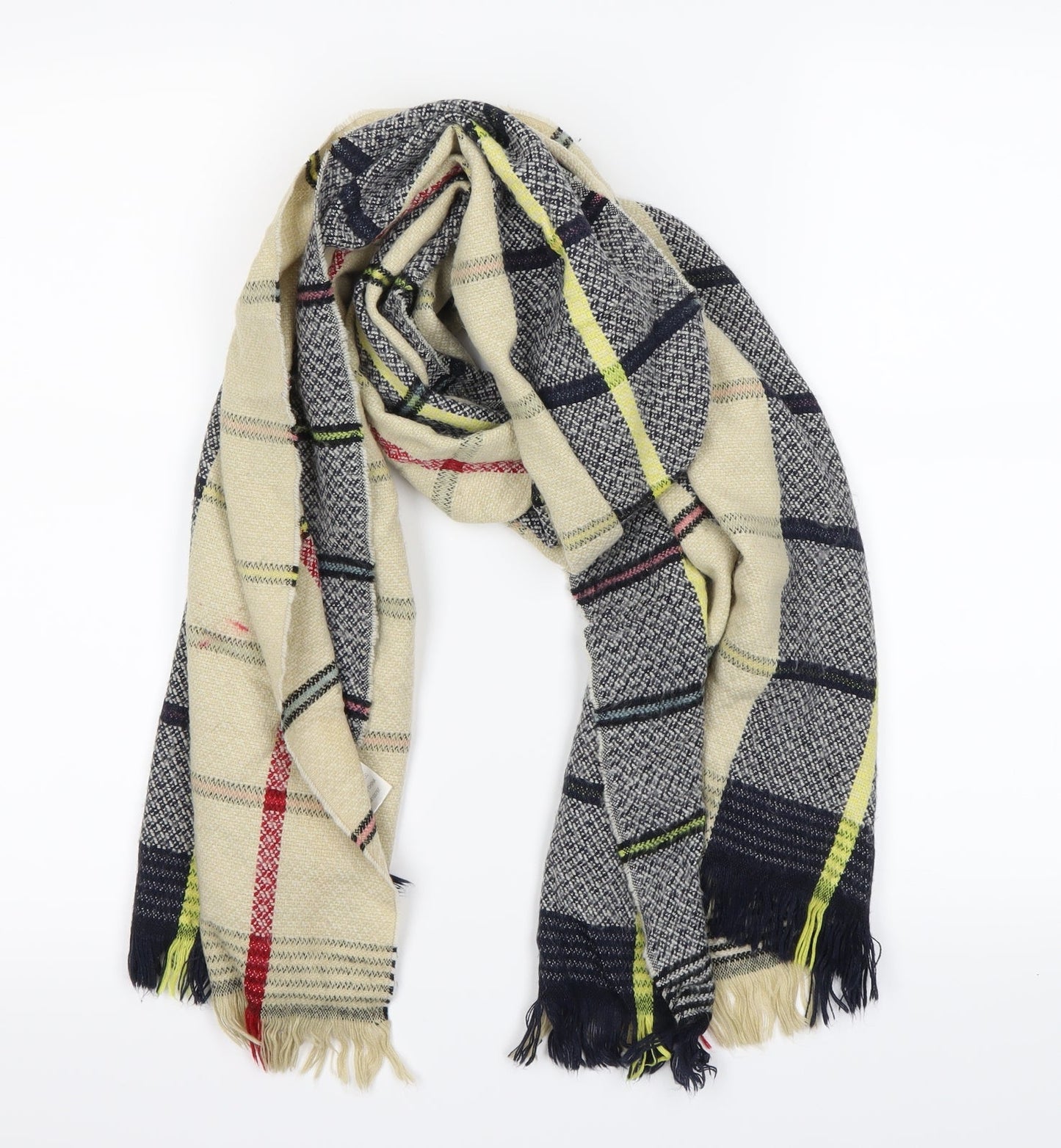 Preworn  Multicoloured Check   Scarf