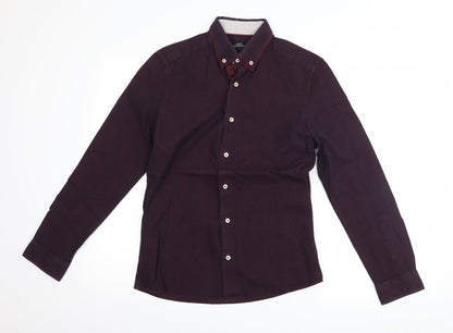 Additional front view of Next men’s purple button-up, size S