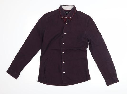 NEXT Mens Purple    Button-Up Size S