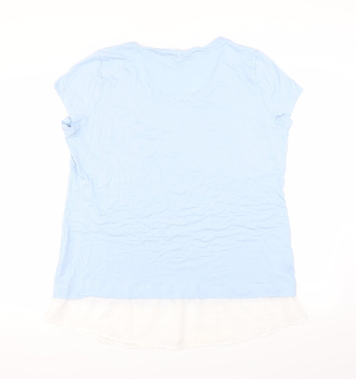 Renuar Womens Blue   Basic T-Shirt Size 16