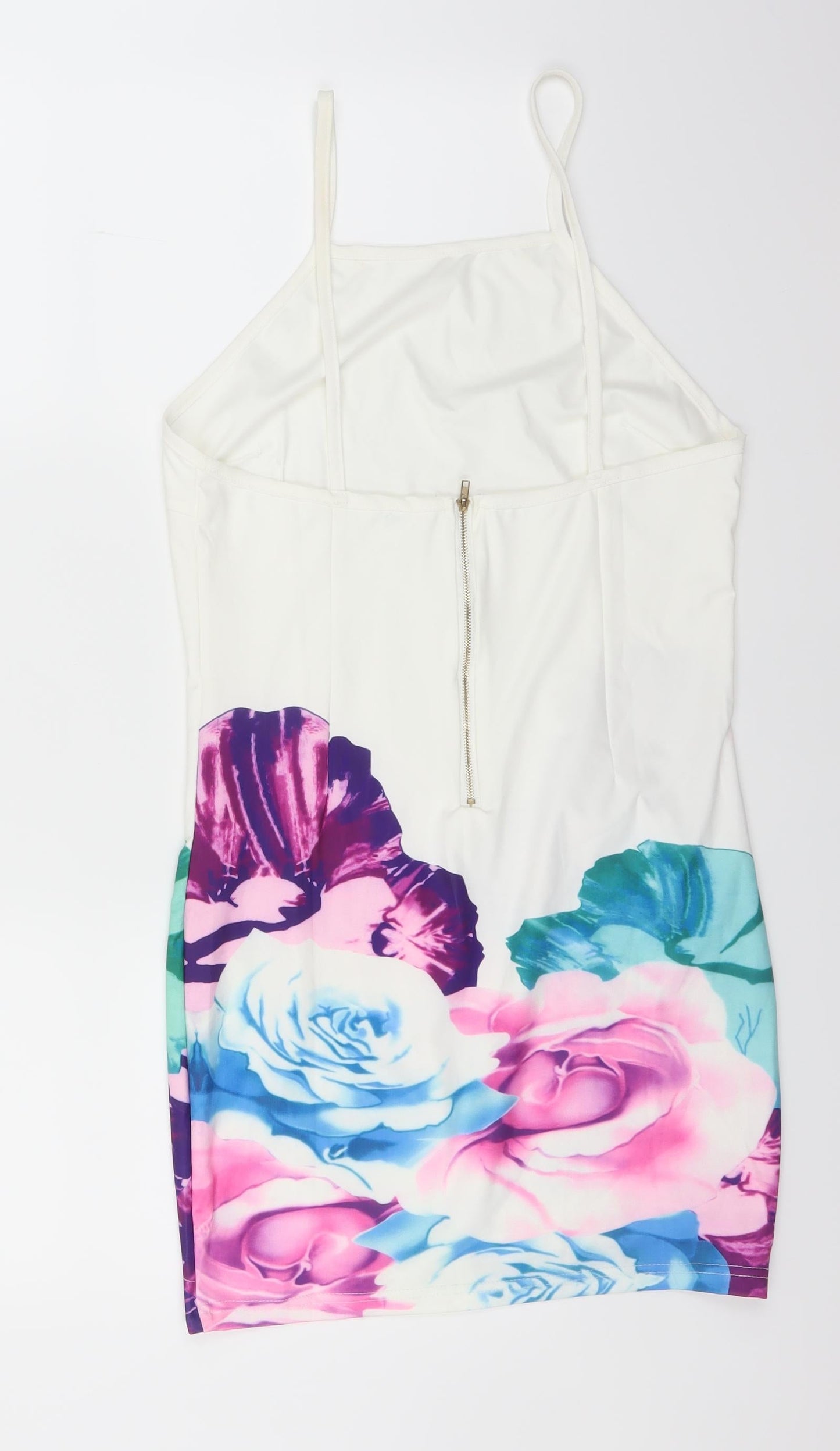 Preworn Womens White Floral  Mini  Size M