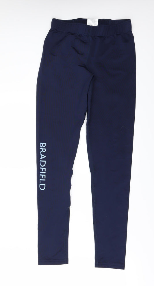 Playerlayer  Womens Blue   Compression Leggings Size 8 L28 in