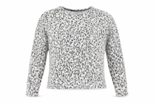 Front view of Primark women’s white animal print jumper size 2xs