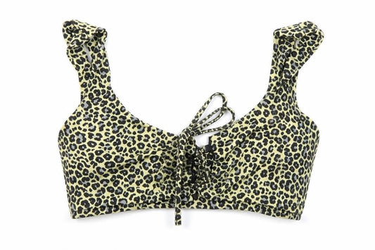 I SAW IT FIRST Womens Yellow Animal Print  Camisole Blouse Size 10
