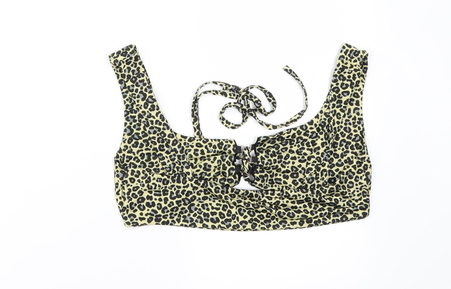 I SAW IT FIRST Womens Yellow Animal Print  Camisole Blouse Size 10