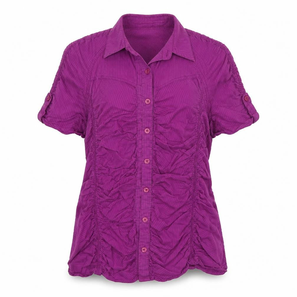 MNG Womens Purple   Tunic Button-Up Size XL