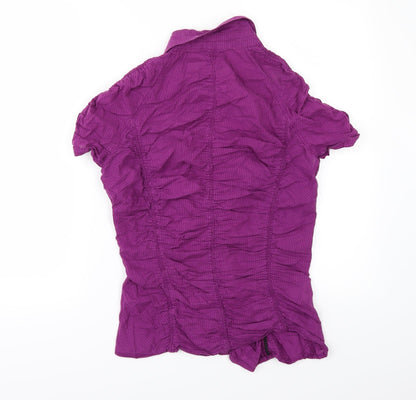 Back view of Mango women’s purple tunic button-up, size XL