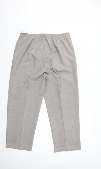 Back view of Bonmarché women’s grey trousers, size UK 18, 26-inch leg