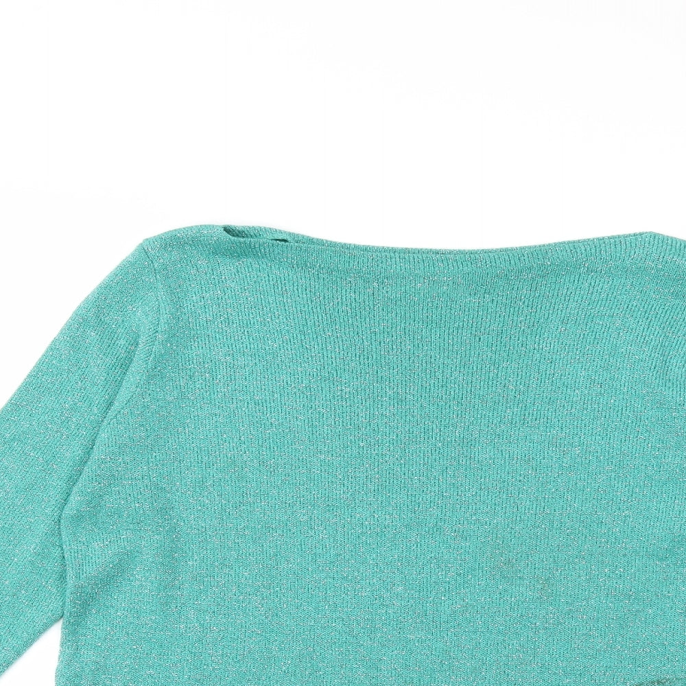 Kaleidoscope Womens Green  Knit Pullover Jumper Size 14