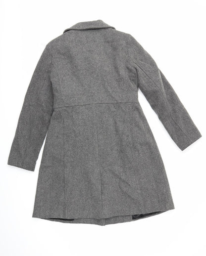 Back view of Old Navy women’s grey trench coat coat, size M