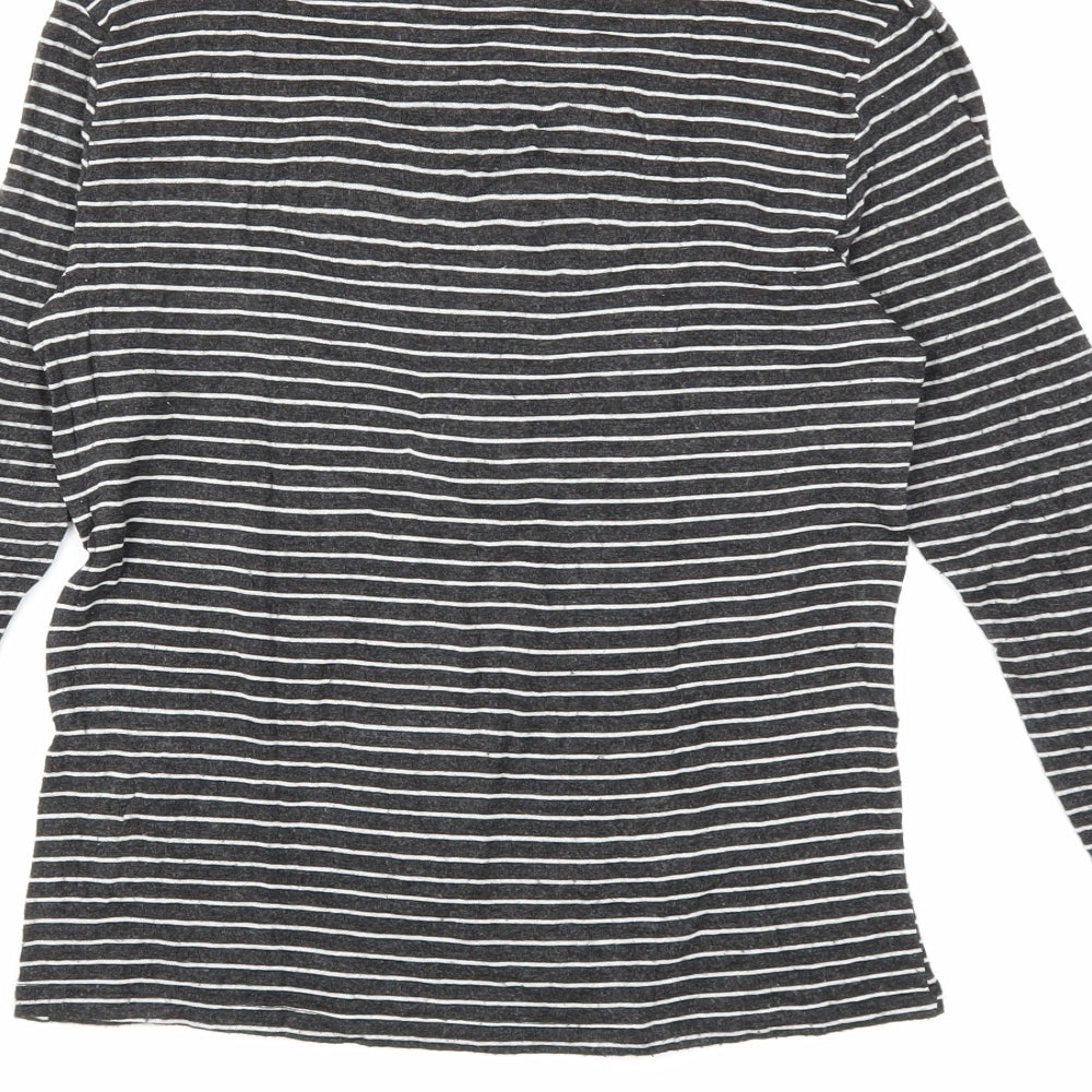 Zara Womens Black Striped  Basic T-Shirt Size S