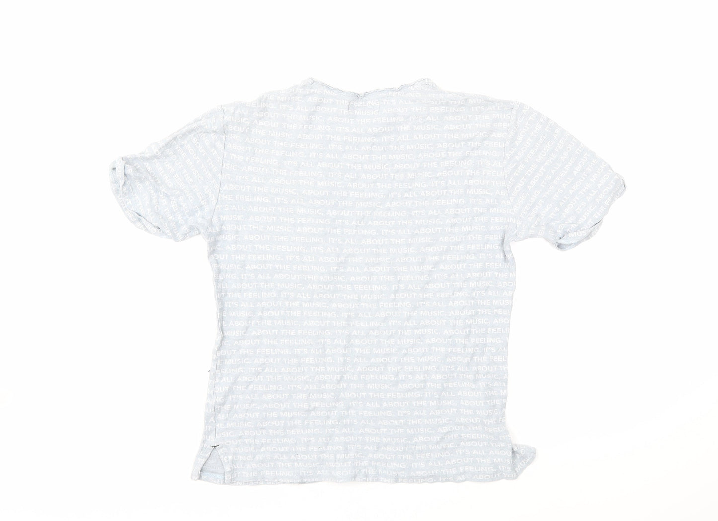 Zara Boys Blue Striped  Basic T-Shirt Size 11 Years