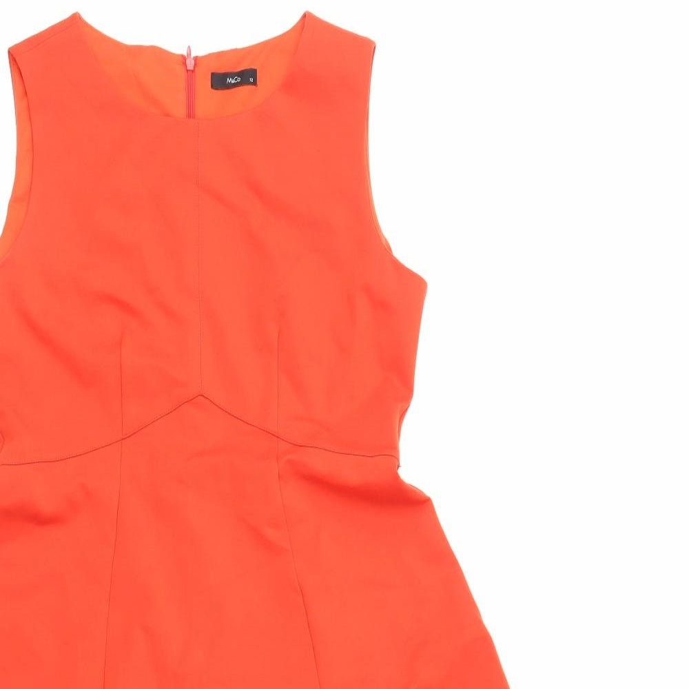 M&Co Womens Orange   Fit & Flare  Size 12