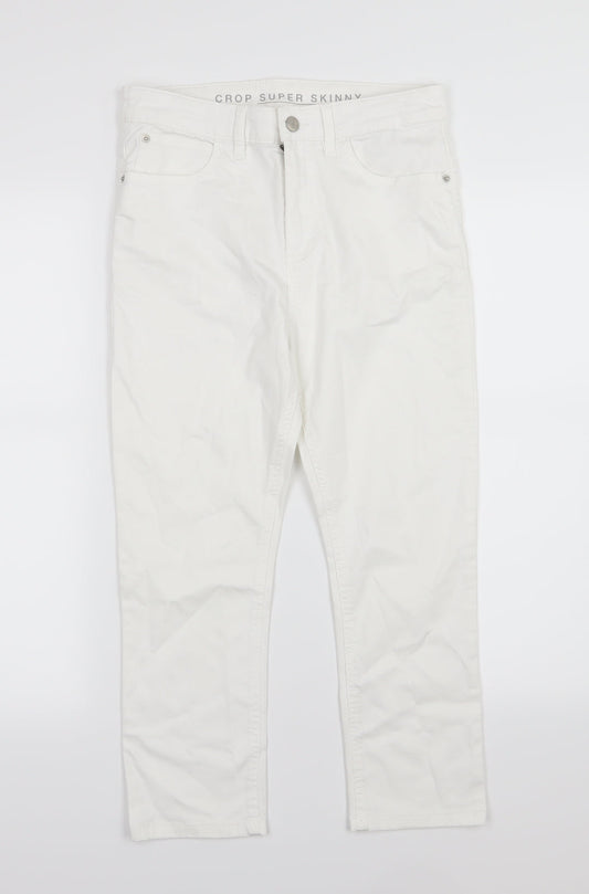 Marks and Spencer Womens White  Denim Skinny Jeans Size 10 L22 in