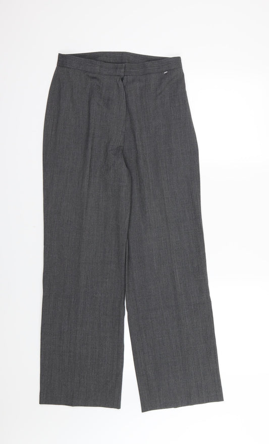 Artigiano Womens Grey  Rayon Trousers  Size 10 L28 in