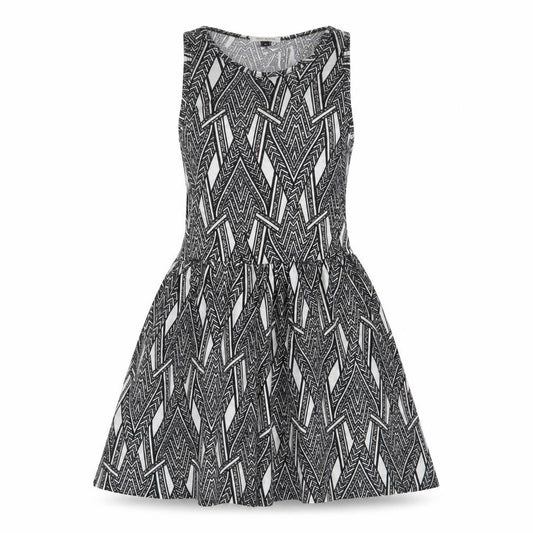 River Island Womens Grey Striped Jersey Skater Dress  Size 10