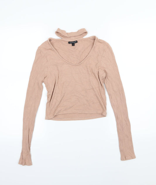 Topshop Womens Pink  Knit Pullover Jumper Size 12