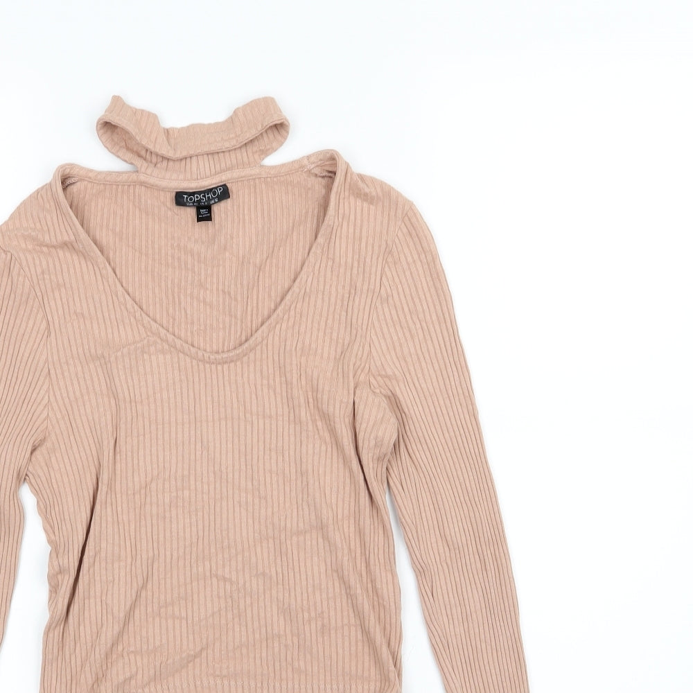 Topshop Womens Pink  Knit Pullover Jumper Size 12