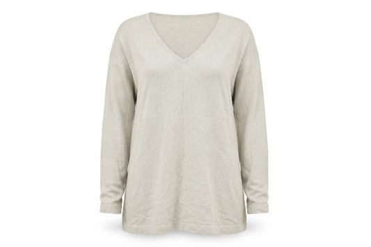 Front view of Berkertex women’s beige knit jumper, size UK 14