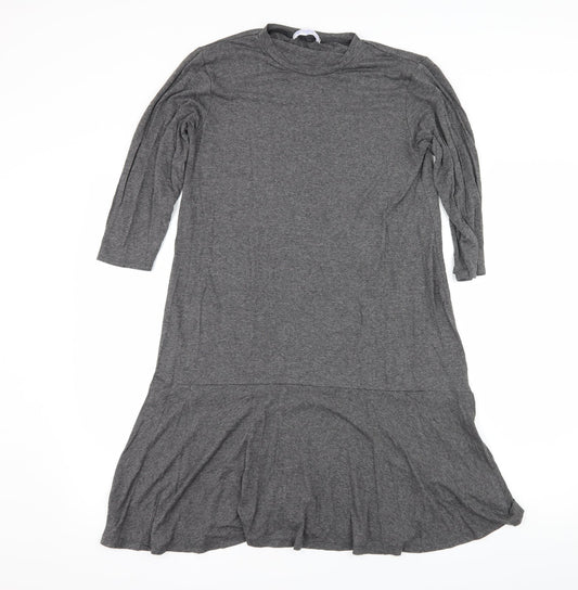 Bluebelle Womens Grey  Jersey T-Shirt Dress  Size 10