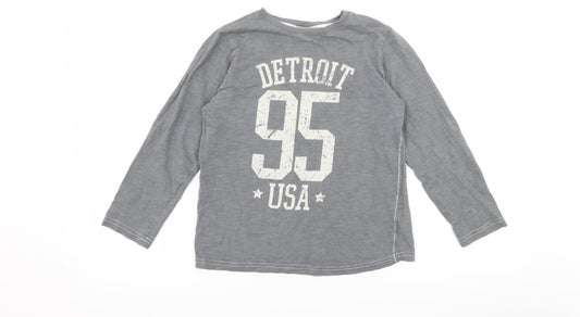 NEXT Boys Grey  Jersey Basic T-Shirt Size 8 Years  - Detroit
