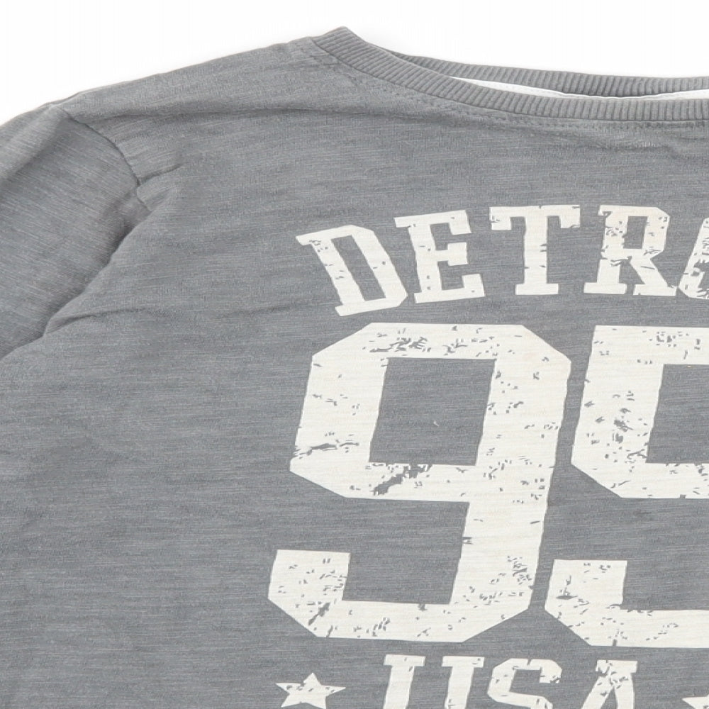 NEXT Boys Grey  Jersey Basic T-Shirt Size 8 Years  - Detroit