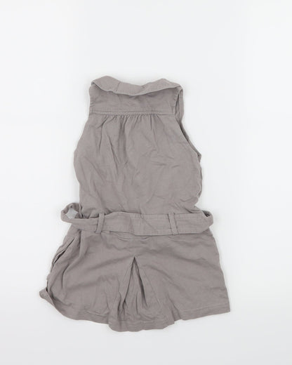 Back view of Chateau de Sable girls’ grey jersey t-shirt dress, size 2, years