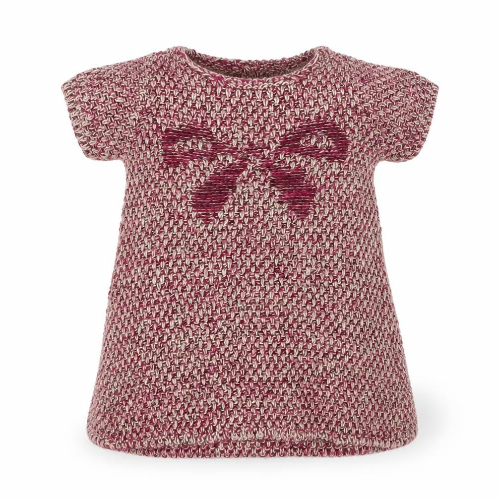 Zara Girls Pink Geometric Knit Jumper Dress  Size 6-9 Months  - Bow