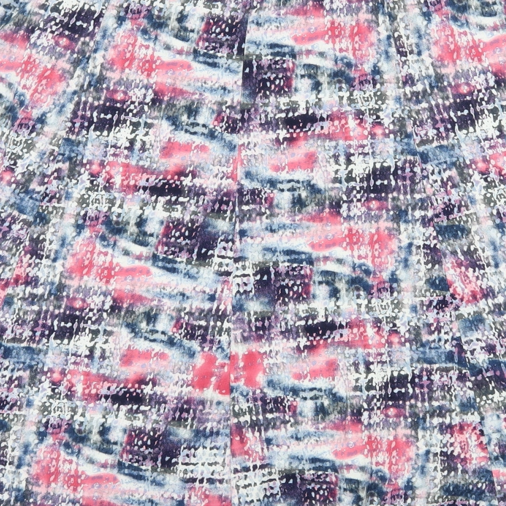 Preworn Womens Multicoloured Geometric  Flare Skirt Size 30 in