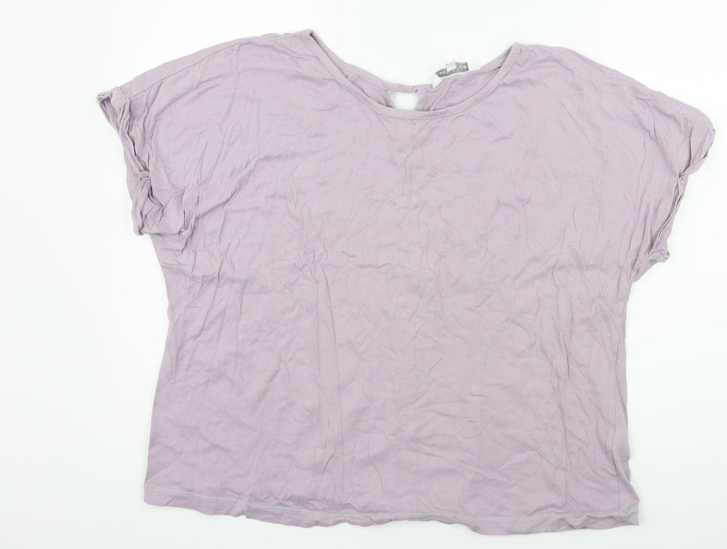 BHS Womens Purple  Jersey Basic T-Shirt Size L