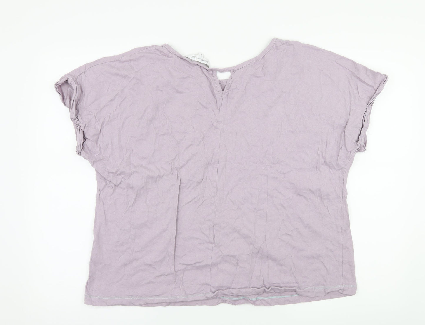 BHS Womens Purple  Jersey Basic T-Shirt Size L