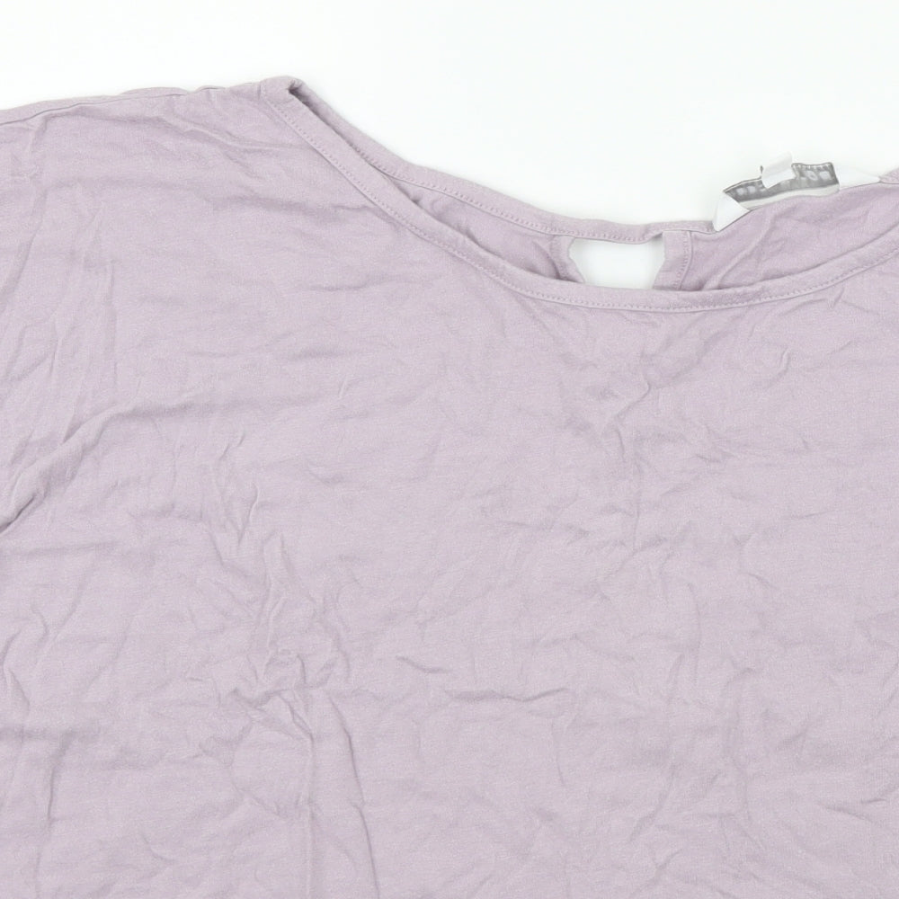 BHS Womens Purple  Jersey Basic T-Shirt Size L