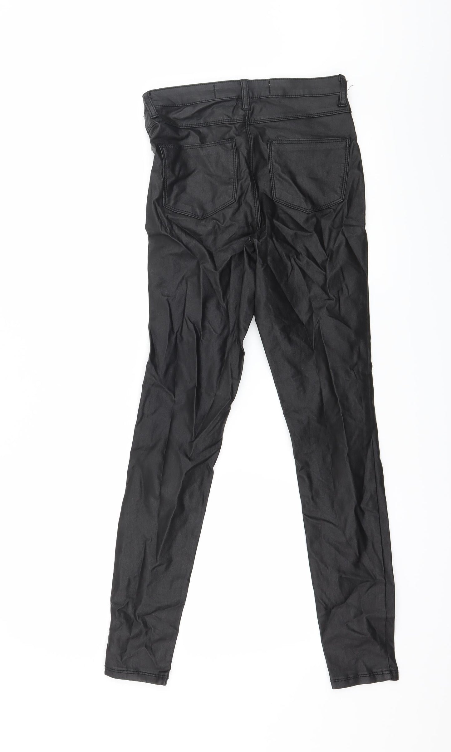 Denim & Co. Womens Black   Trousers  Size 8 L27 in