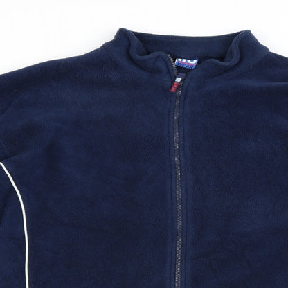 Close-up detail of 110 Performance Wear men’s blue jacket coat, size L