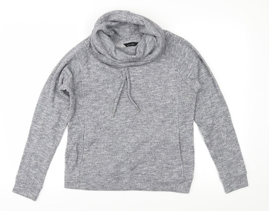New Look Womens Grey  Jersey Pullover Sweatshirt Size S