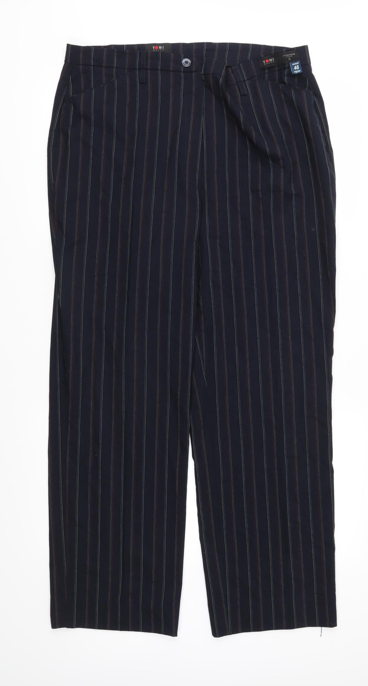 Toni Dress Womens Blue Striped  Trousers  Size 20 in L29 in