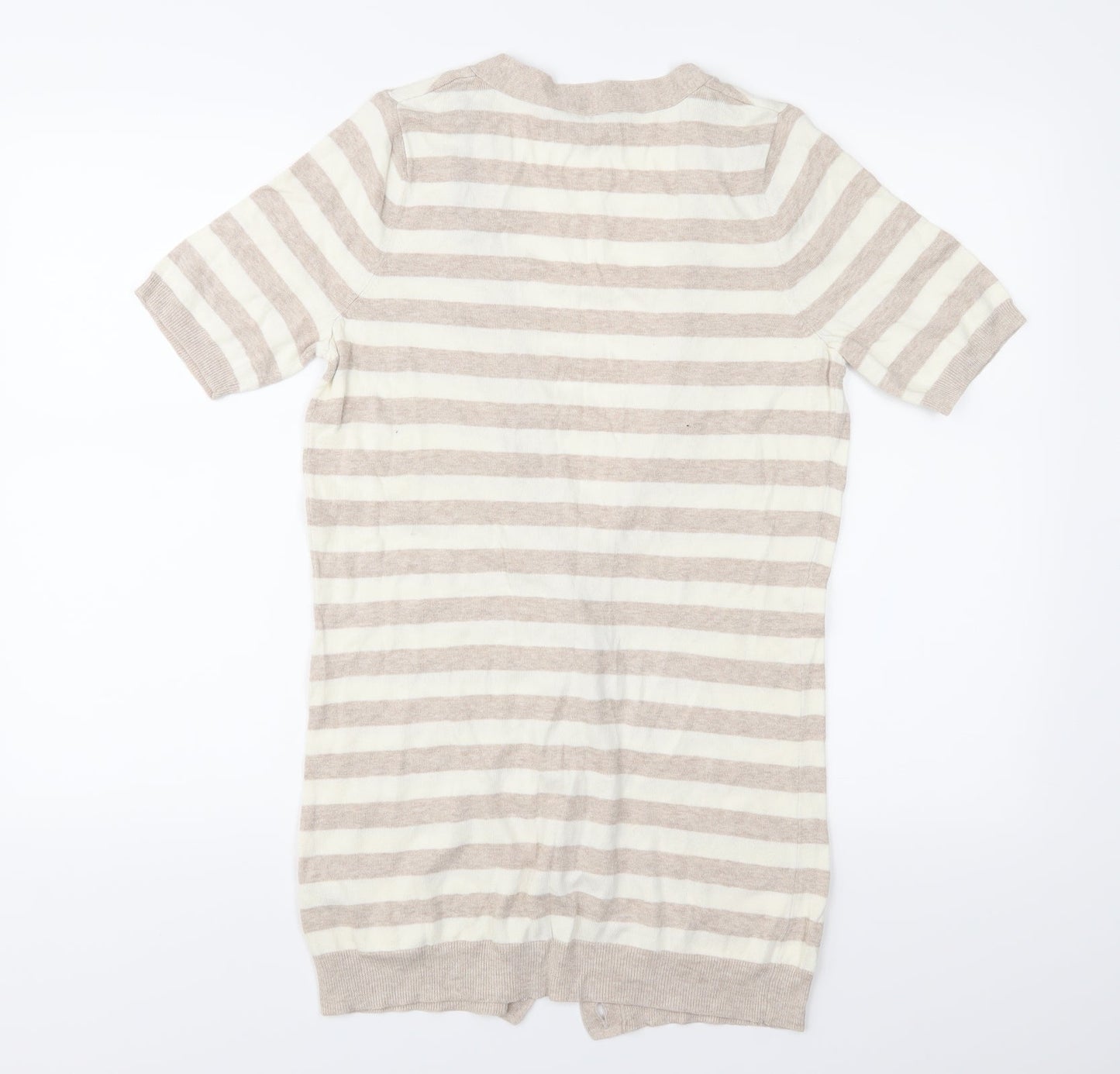 Dorothy Perkins Womens Brown Striped Knit Cardigan Jumper Size 12