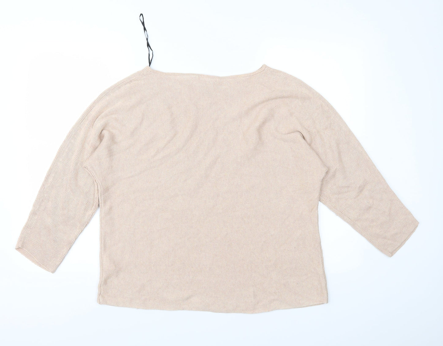 H&M Womens Beige  Knit Pullover Jumper Size L