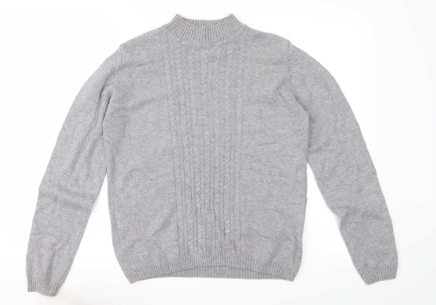 EWM Womens Grey  Knit Pullover Jumper Size S