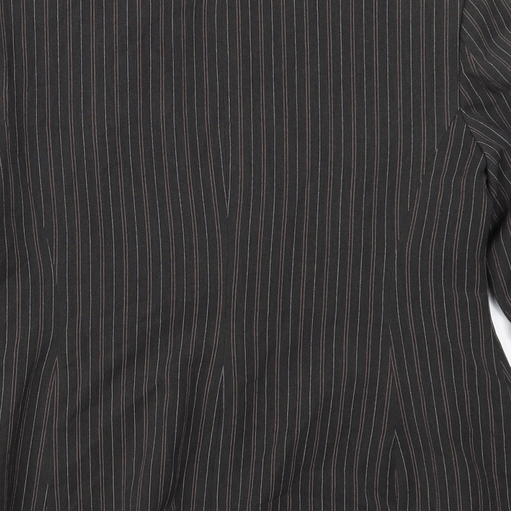 Berkertex Womens Black Striped  Jacket Suit Jacket Size 14