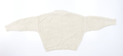 Back view of Topshop women’s ivory jumper, size XS