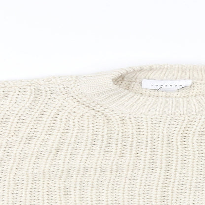 Close-up detail of Topshop women’s ivory jumper, size XS