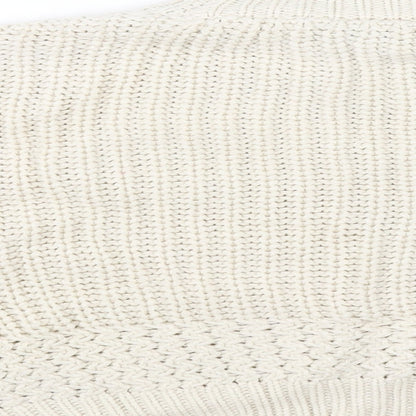 Brand and care label for Topshop women’s ivory jumper, size XS