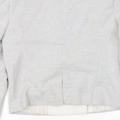 Brand and care label for st women’s grey jacket blazer, size UK 38