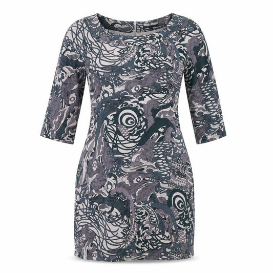 Front view of Great Plains women’s green floral fit & flare, size S
