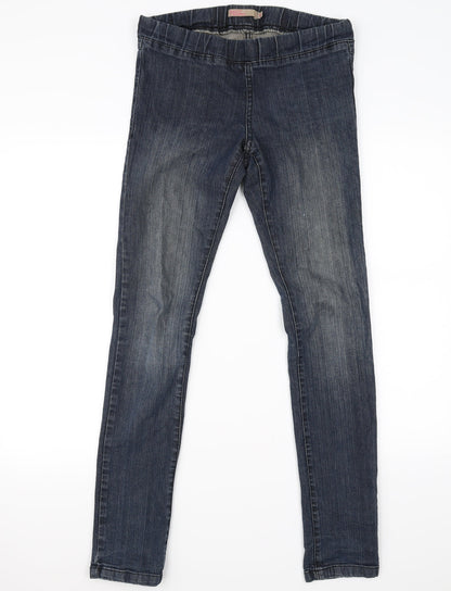Additional front view of Saint Tropez women’s blue jegging trousers, size UK 36, in, 30-inch leg