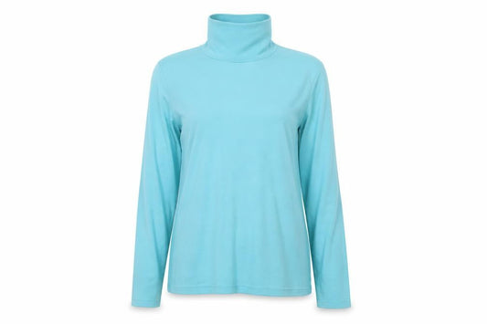 Front view of EWM women’s blue jumper, size UK 14