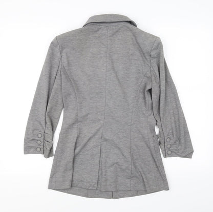 Back view of DENIM CO women’s grey jacket, size UK 8